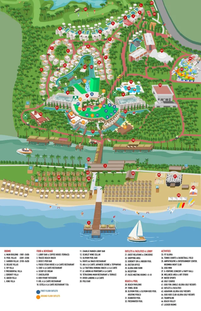 Gloria Serenity Resort Map